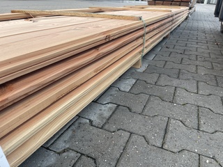 Ca. 56x Douglas Zweeds Rabat, 9x182mm, lengte 500cm